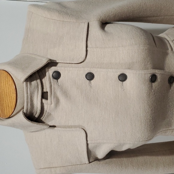 Nanette Lepore Cream Victorian Peacoat sz 0 - Picture 4 of 9